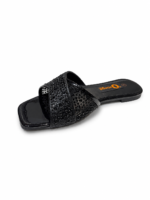 ⁦Embellished Glam Flat Sandal⁩ - الصورة ⁦4⁩