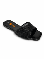 ⁦Embellished Glam Flat Sandal⁩ - الصورة ⁦3⁩