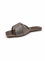 ⁦Embellished Glam Flat Sandal⁩ - الصورة ⁦5⁩