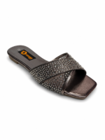 ⁦Embellished Glam Flat Sandal⁩ - الصورة ⁦6⁩