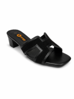 ⁦Elegant Block Heel Slide Sandal⁩ - الصورة ⁦7⁩