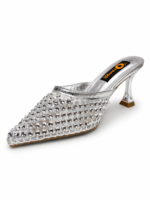 ⁦Crystal Embellished Stiletto Mule⁩ - الصورة ⁦6⁩