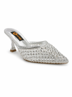 ⁦Crystal Embellished Stiletto Mule⁩ - الصورة ⁦5⁩