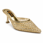 Crystal Embellished Stiletto Mule