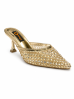 Crystal Embellished Stiletto Mule