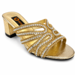Rhinestone Strappy Block Heel Sandals