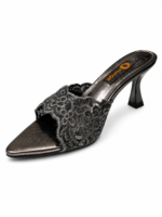 ⁦Lace Detail High Heel Mules⁩ - الصورة ⁦4⁩