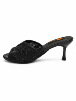 ⁦Lace Wide Strap High Heel Mules⁩ - الصورة ⁦9⁩