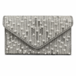 Pearl Beaded Envelope Clutch
