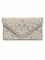 Pearl Beaded Envelope Clutch - Image 3