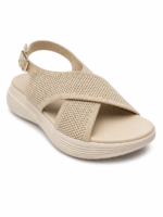 Cross-Strap Wedge Sandals