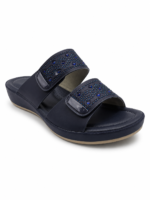 Embellished Double-Strap Comfort Sandals